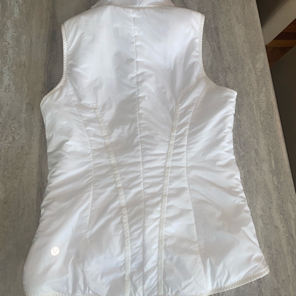 Lululemon white fuzzy vest